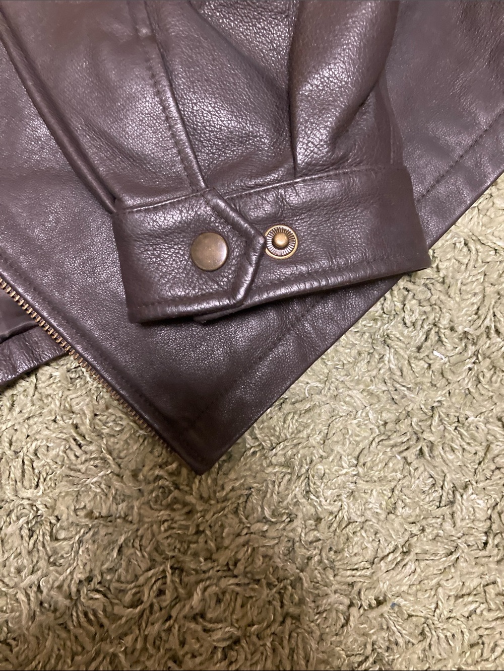St. John's Bay Men's Dark Brown Lined Leather Jacket - Picture 10 of 10